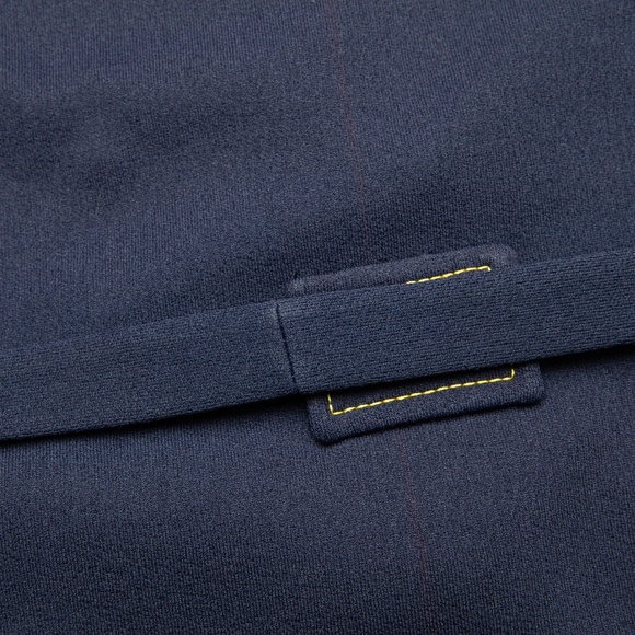 Vintage 70s Blue Leisure Jacket Shirt Blazer Button Down Pockets Polyester S/M - Picture 13 of 14